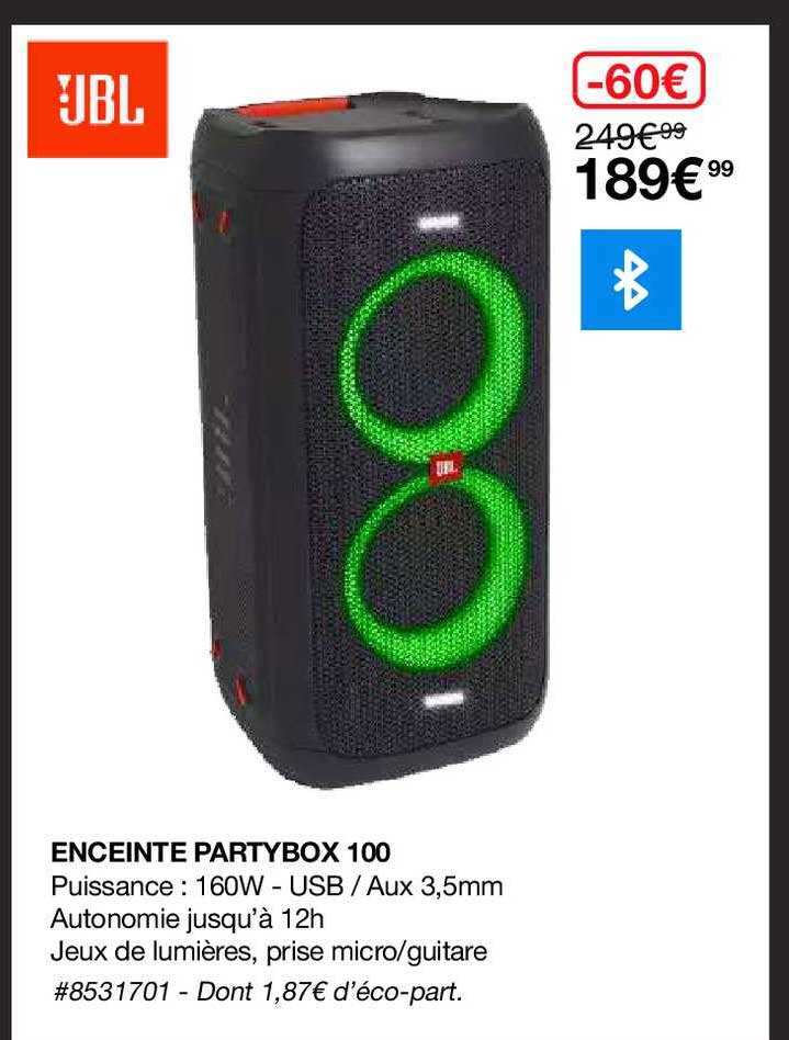 enceinte partybox 100 jbl