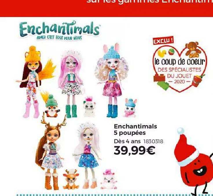 enchantimals 5 poupées