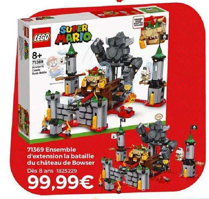 ensemble d'extension de bataille du château de bowser lego
