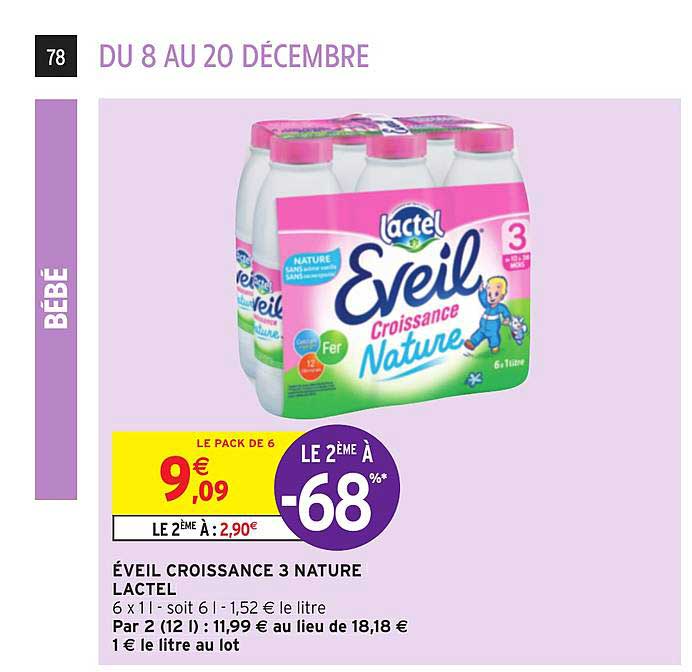 éveil Croissance 3 Nature Lactel