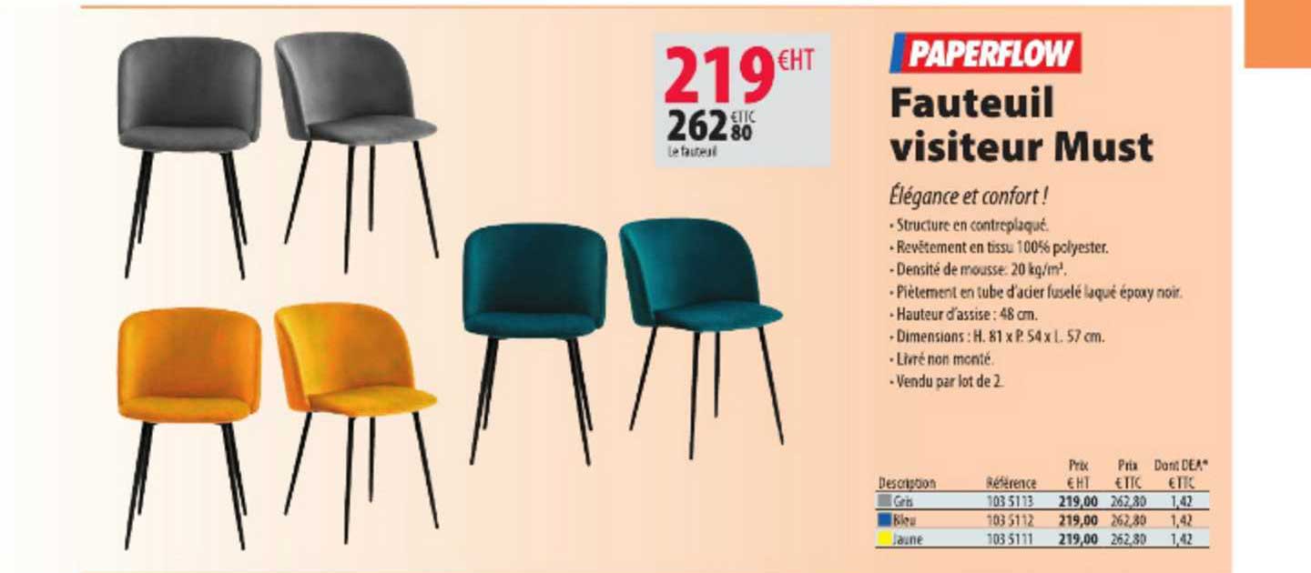 fauteuil visiteur must
