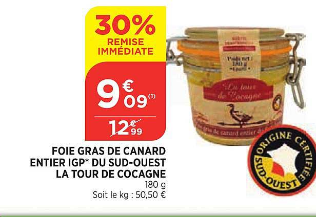 foie gras de canard entier igp du sud-ouest la tour de cocagne