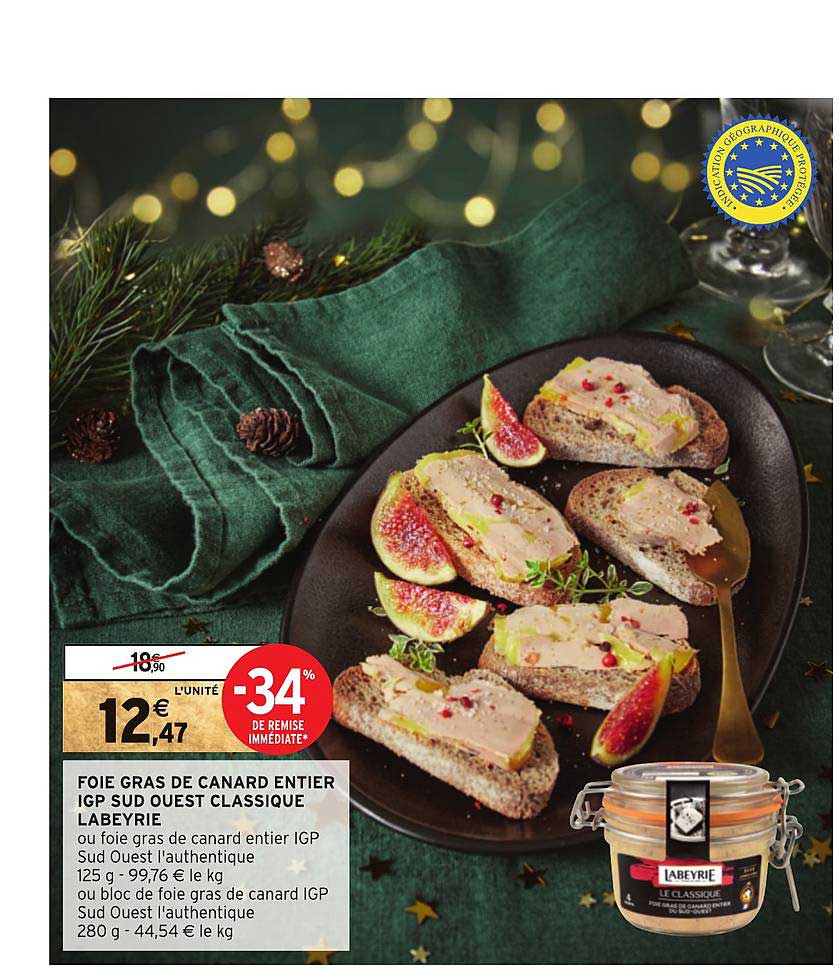 foie gras de canard entier igp sud ouest classique labeyrie