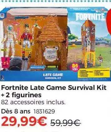 fortnite late game survival kit + 2 figurines