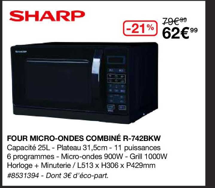 four micro-ondes combiné r-742bkw sharp