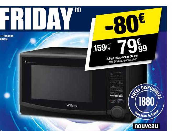 four micro-ondes gril noir winia