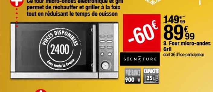 four micro ondes gril signature