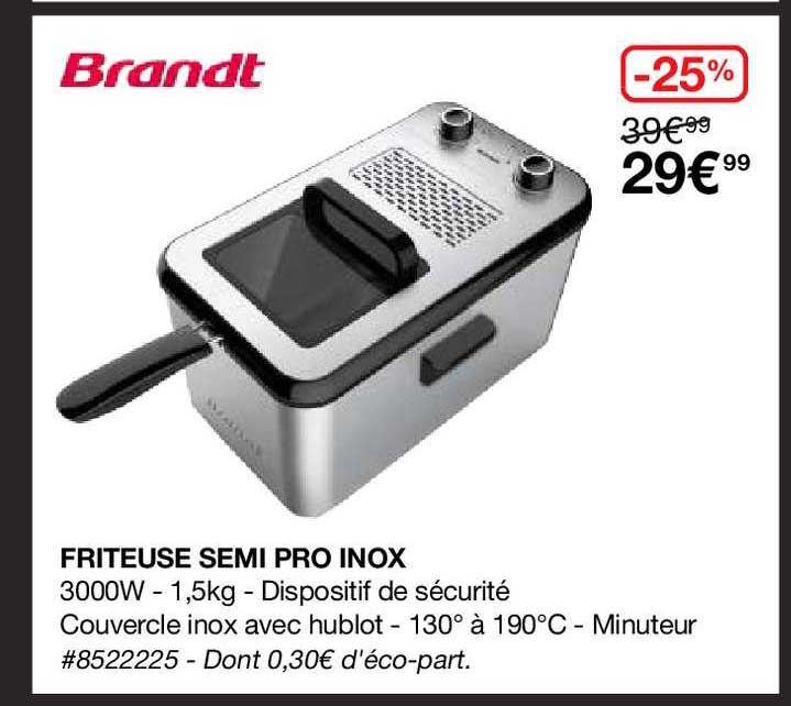 friteuse semi pro inox brandt