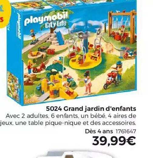 grand jardin d'enfant playmobil