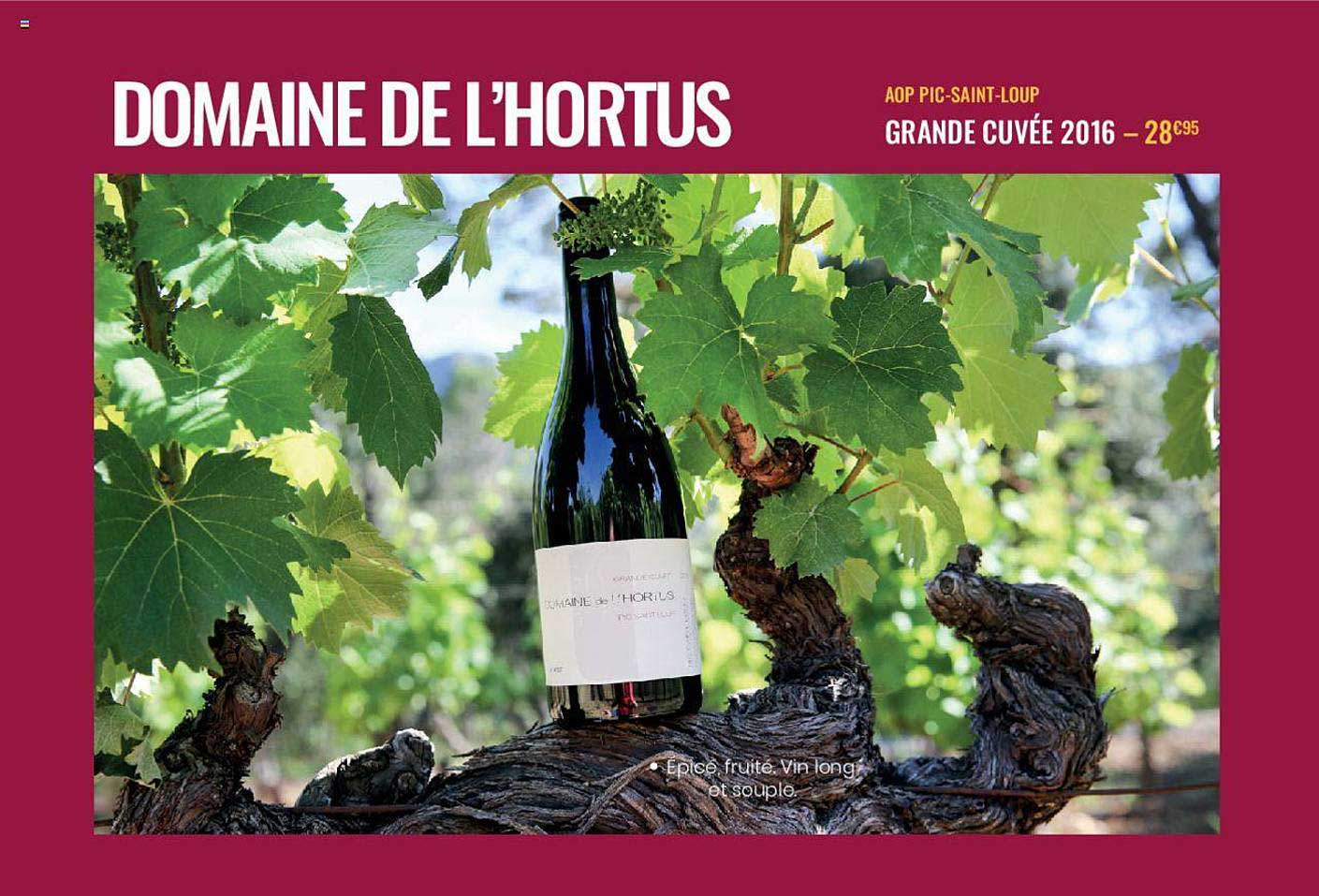 Grande Cuvée 2016 Aop Pic Saint Loup