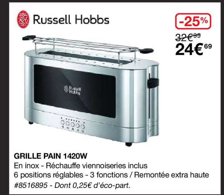 grille pain 1420w russell hobbs