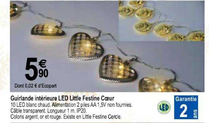 guirlande intérieure led little festine cœur