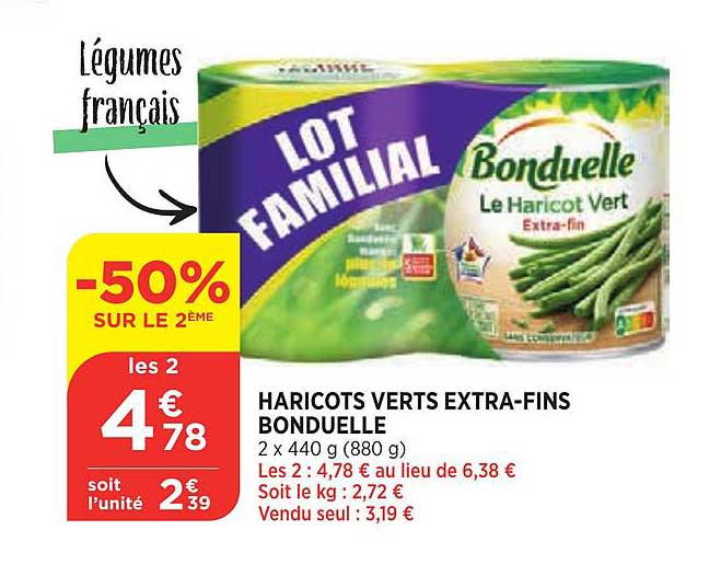 haricots verts extra-fins bonduelle