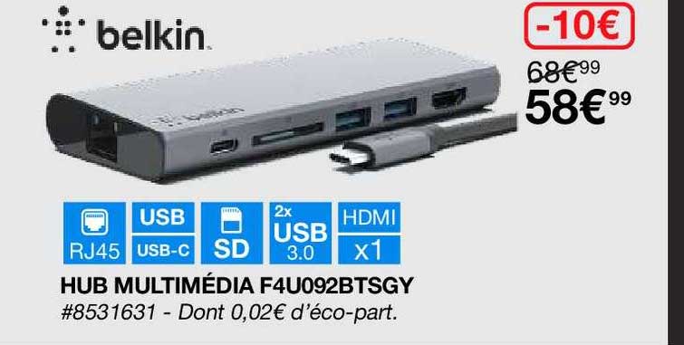 hub multimédia f4u092btsgy belkin