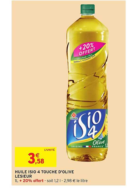 huile isio 4 touche d'olive lesieur