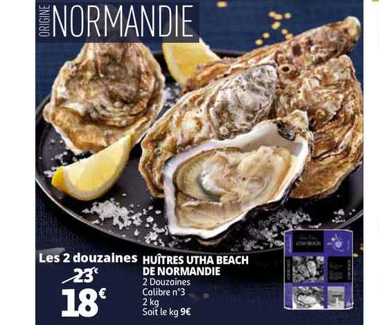 huîtres utha beach de normandie