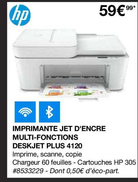 imprimante jet d'encre multi-fonctions deskjet plus 4120 hp