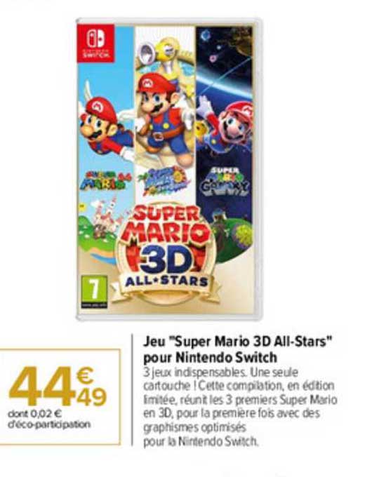 Jeu "super Mario 2d All-stars" Pour Nintendo Switch