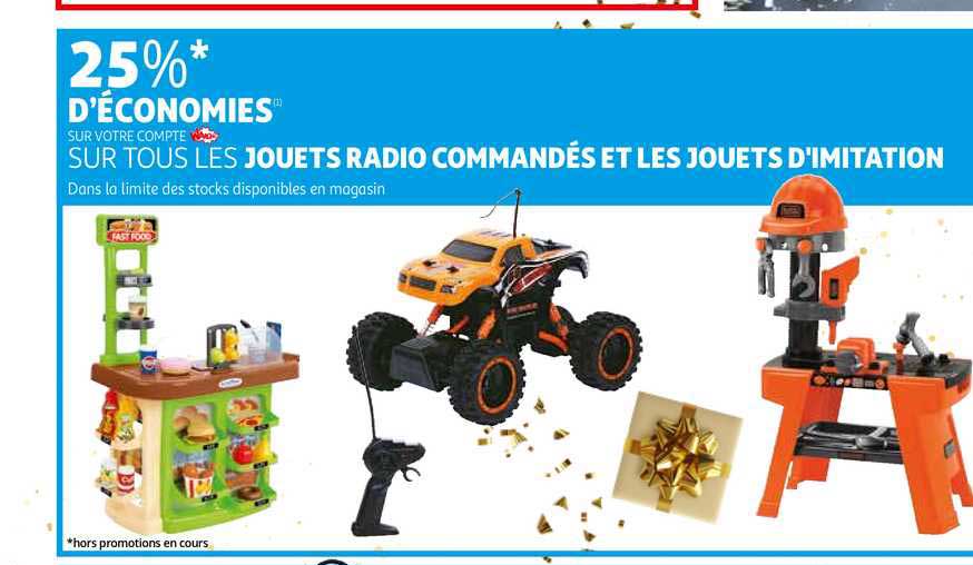 jouets radio commandés et jouets d'imitation