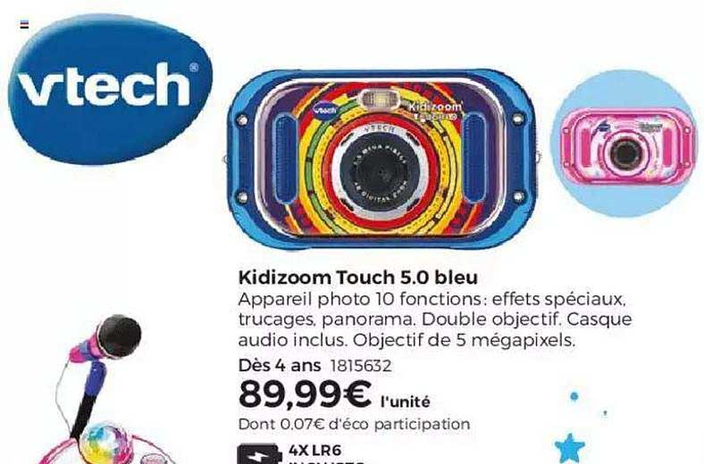 kidizoom touch 5.0 bleu