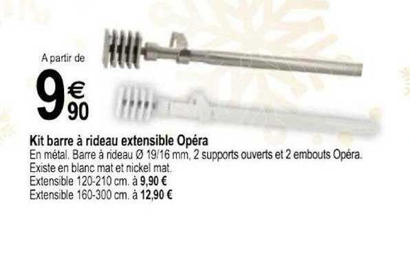 Kit Barre à Rideau Extensible Opéra