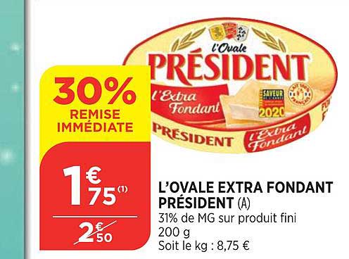 L'ovale Extra Fondant Président