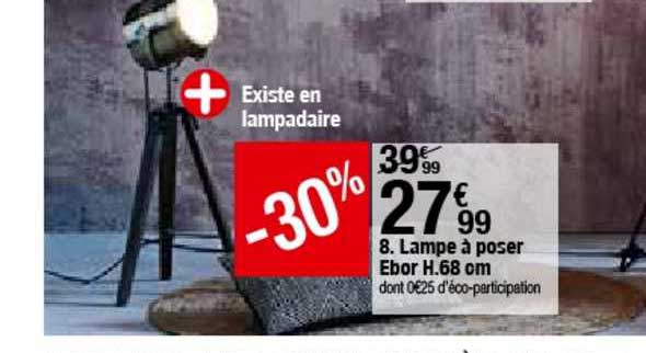 lampe à poser ebor h.68 cm