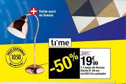 lampe de bureau gisela h 50 cm