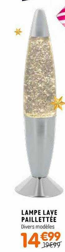 lampe lave paillettée