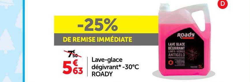 lave glace dégivrant* moins 30°c roady
