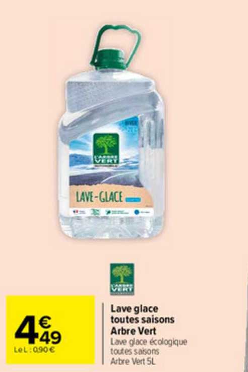 lave glace toute saisons arbre vert