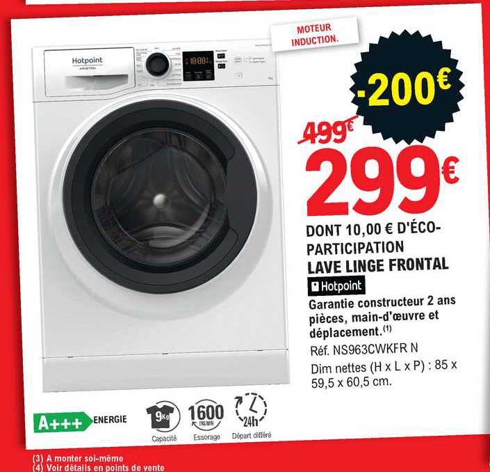lave linge frontal hotpoint