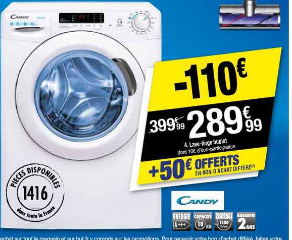 lave-linge hublot  candy