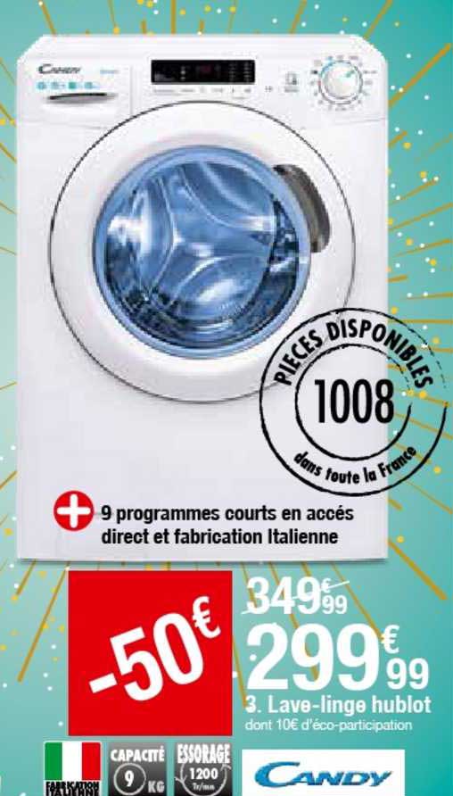 lave-linge hublot candy