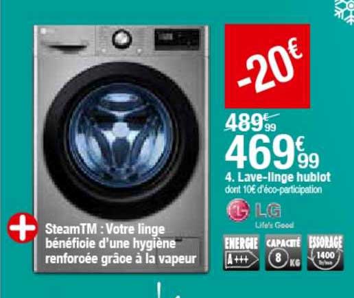 lave linge hublot lg