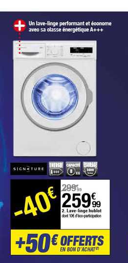 lave-linge hublot signature