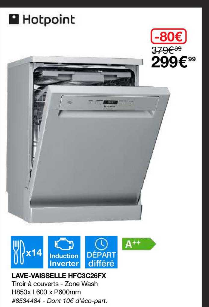 lave vaisselle hfc3c26fx hotpoint