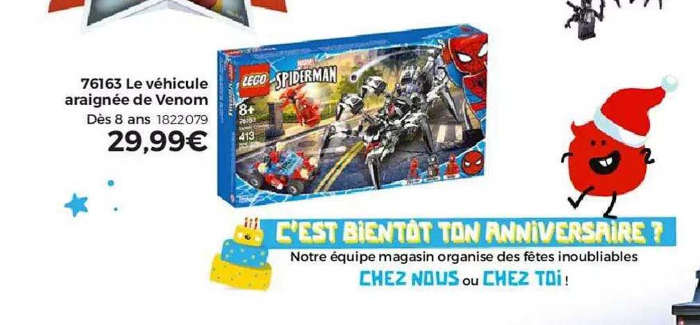 le véhicule araignée de venom lego