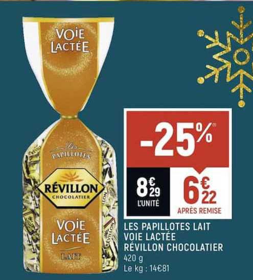 les papillotes lait voie lactée révillon chocolatier