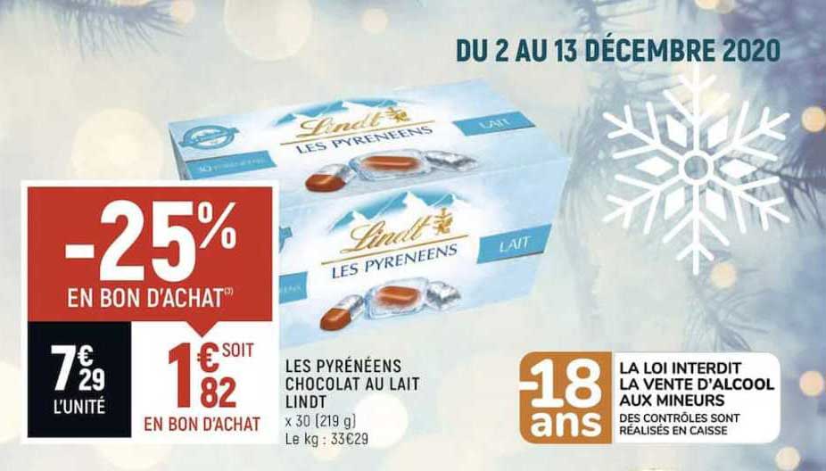 Les Pyrénéens Chocolat Au Lait Lindt