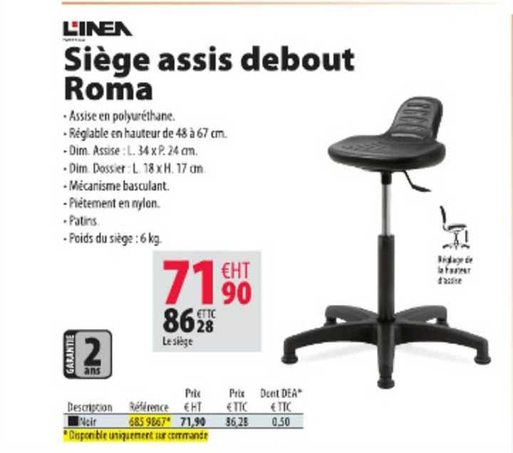 linea siège assis debout roma