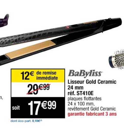 lisseur gold ceramic 24 mm babyliss