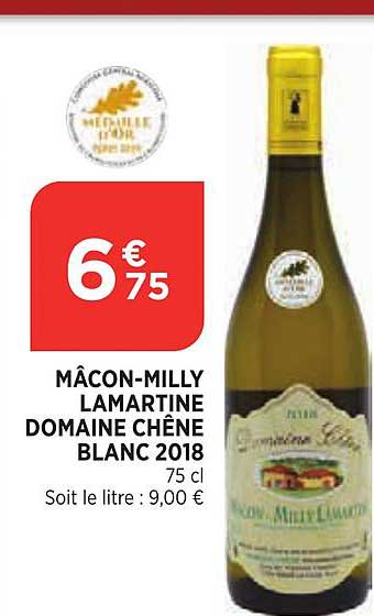mâcon milly lamartine domaine chêne blanc 2018