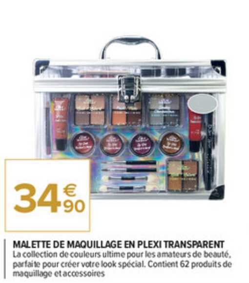 mallette de maquillage en plexi transparent