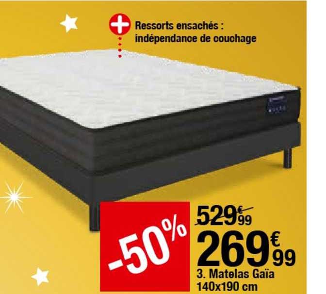 matelas gaïa 140x190 cm
