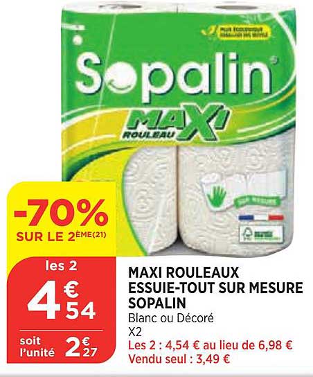 maxi rouleaux essuie-tout sur mesure sopalin