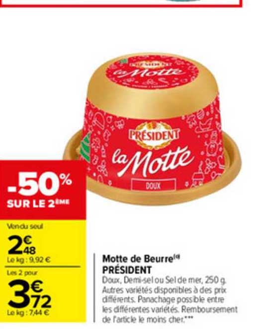 motte de beurre président