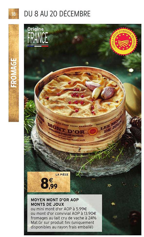 moyen mont d'or aop monts de joux