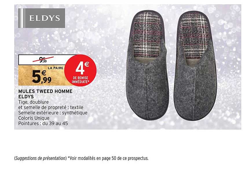 mules tweed homme eldys