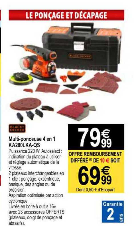 multi-ponceuse 4 en 1 ka280lka-qs black + decker